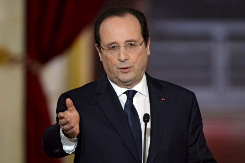 François Hollande hier devant 350 journalistes